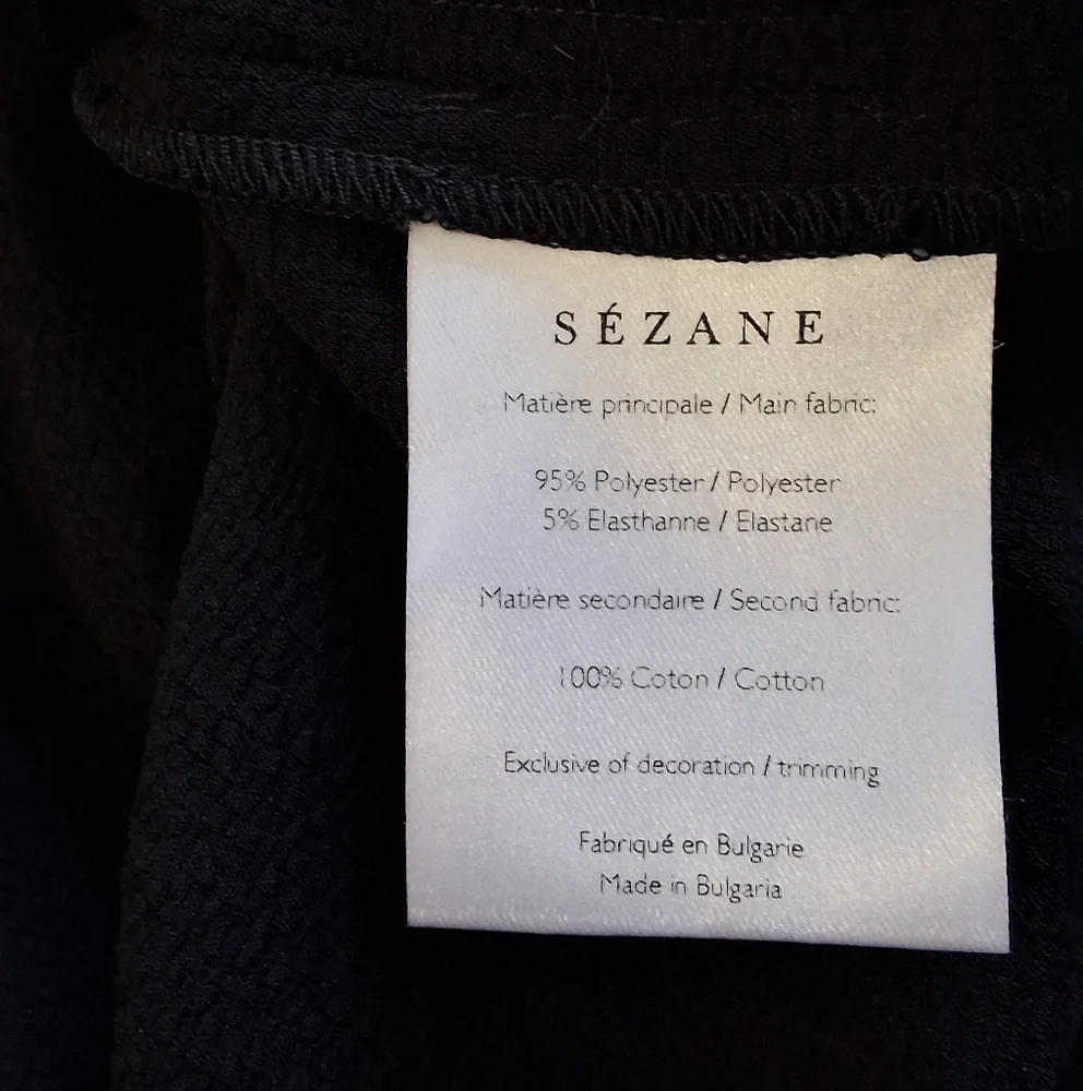 Sezane Black Lace Sleeve Blouse - Picture 11 of 15